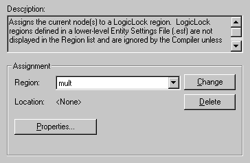 LogicLock Region Assignment