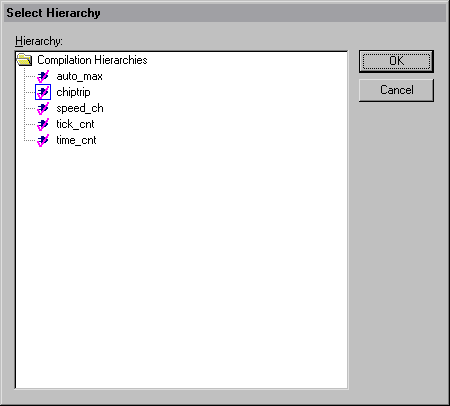 Select Hierarchy dialog box