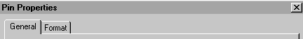 Pin Properties dialog box