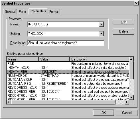 Parameters Tab (Symbol Properties Command)