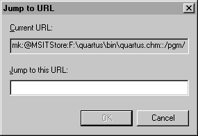 Jump to URL dialog box