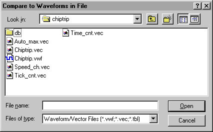 Compare File dialog box