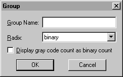 Group dialog box