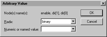 Arbitrary Value dialog box