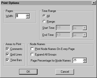 Print Options dialog box