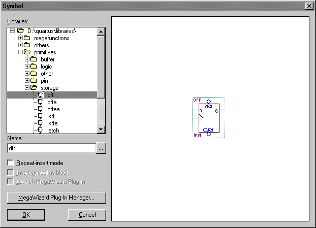 Symbol Dialog Box
