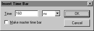 Insert Time Bar Dialog Box
